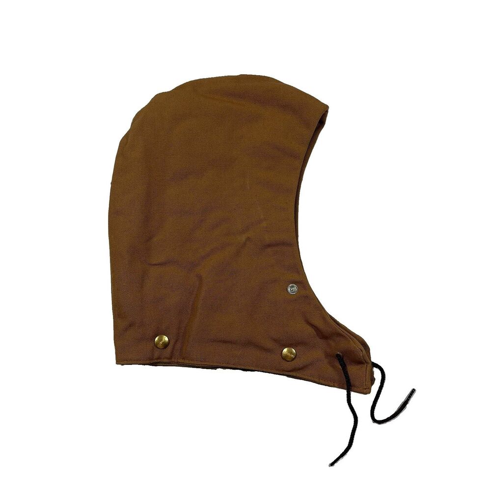 Vintage 80s Carhartt 6QLH Duck Canvas Snap On Hood Brown USA Made